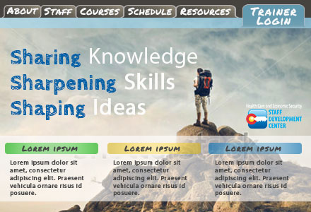 Example of Sketch Block in a concept design for a non-profit website