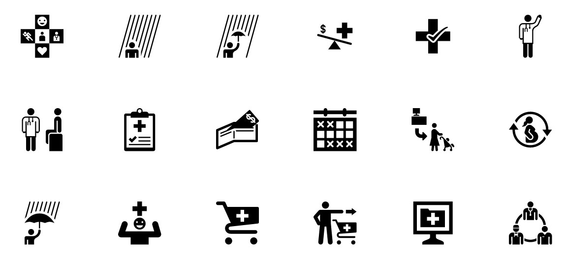Health Care Icons Expanding Health Care Icons